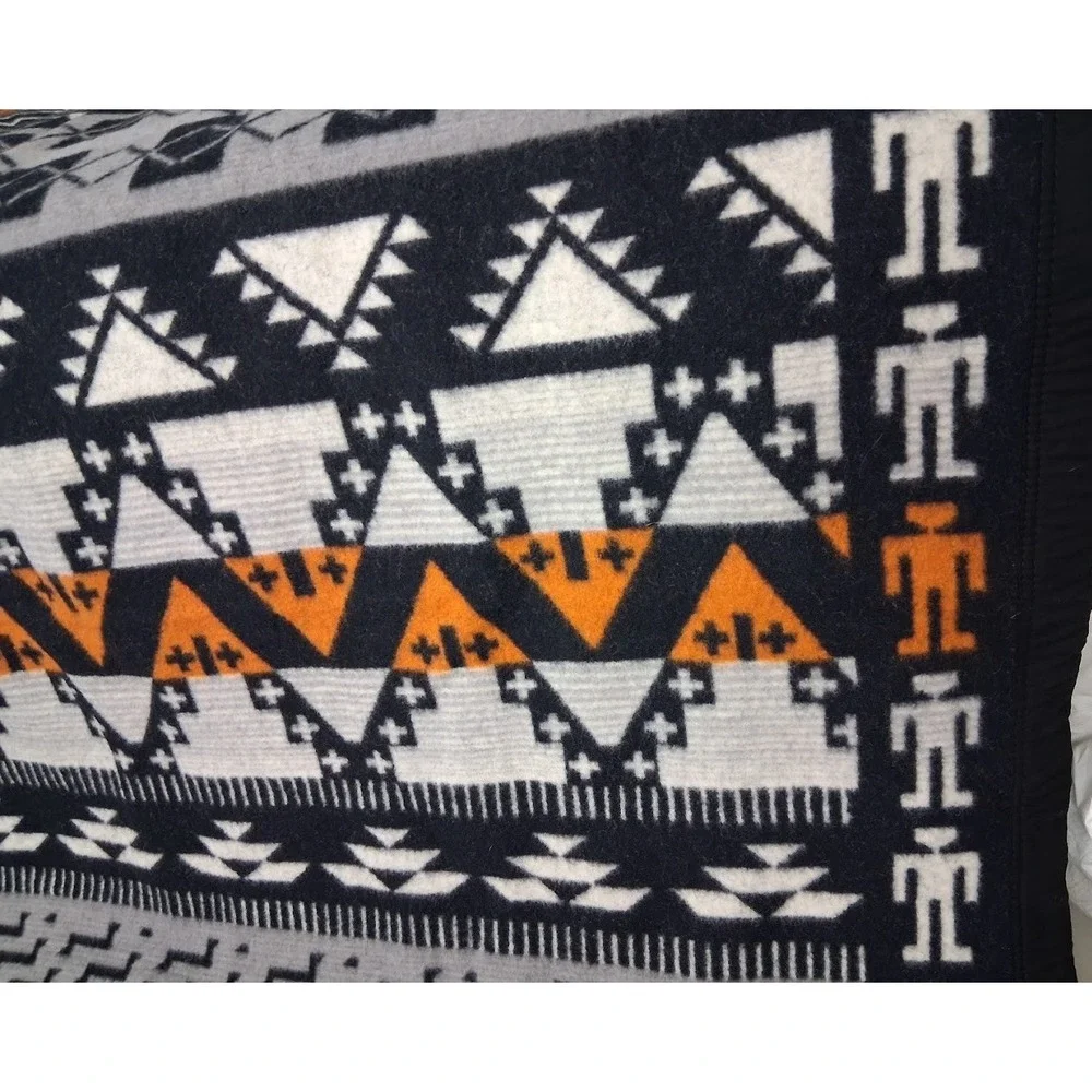 NEW 8th Generation Oregon Potlatch Wool Blanket Black Gray Orange Biege 79x62